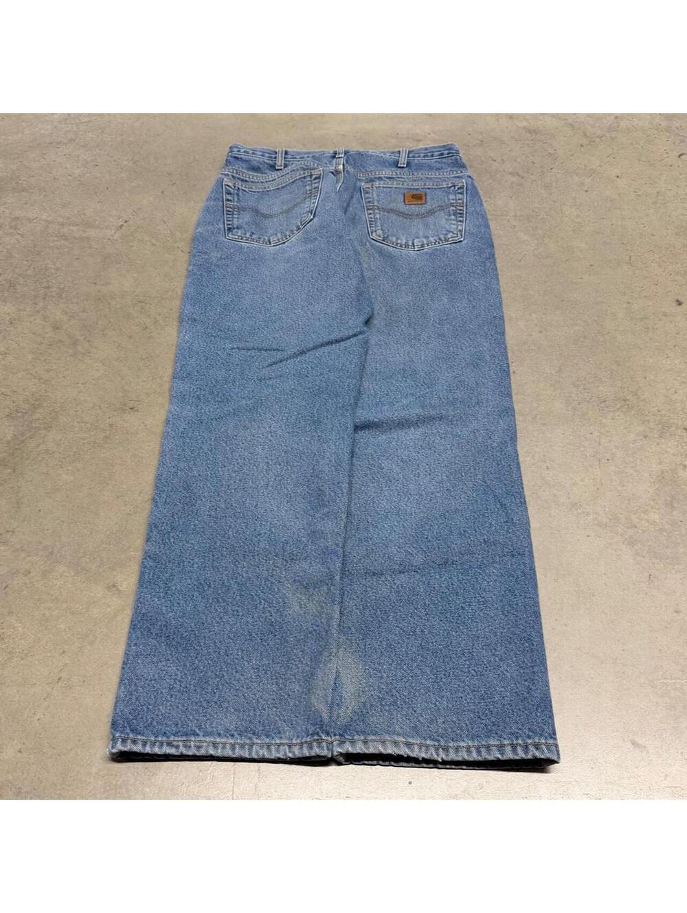 Carhartt B155 DST Jeans Mens 32x30 Fleece Lined Heavyweight Workwear Distressed